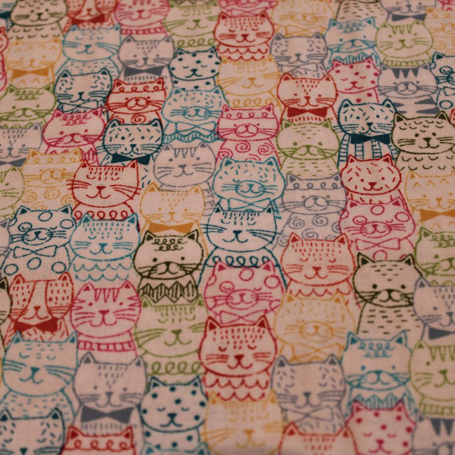 Nähen Stoffe Hietzing Zauberladen Baumwolle Patchwork Katze Cat