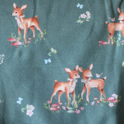 Nähen Stoffe Rehe Deer Jersey Bio Gots